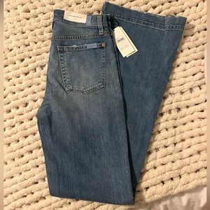 7 For All Mankind Ultra High Rise Dojo- Fig Leaf